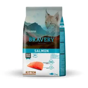 Bravery Gato Kitten Salmón 2 kg